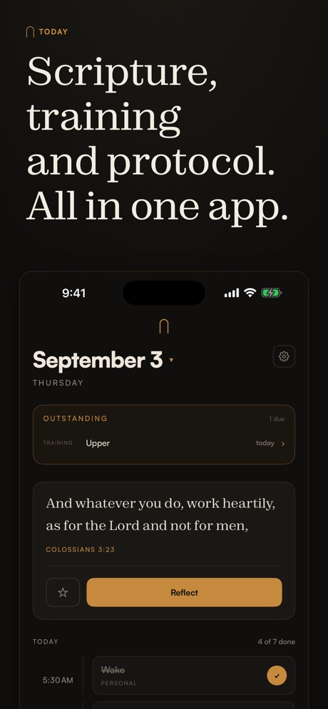 Scripture, training and protocol. All in one app.